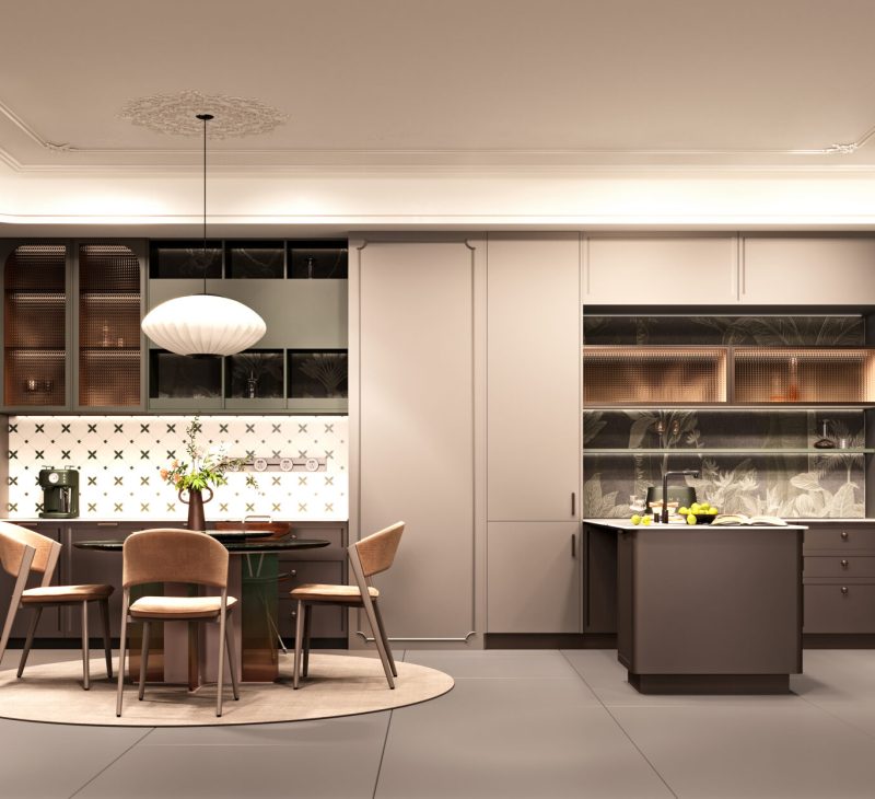 Monika Series Open Concept U-Shaped Kitchen13